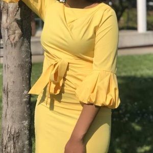 Classy Yellow Dress☀️